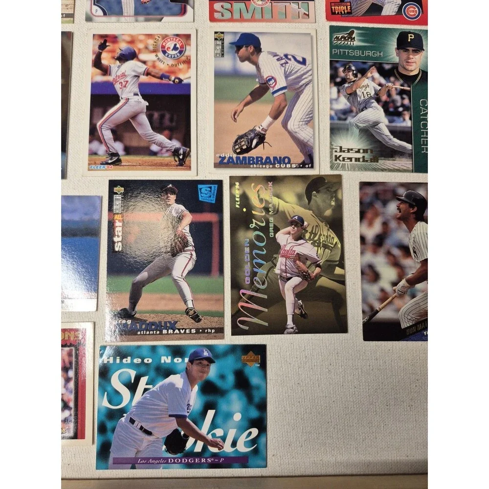 15 Card MLB Baseball Card Lot Gwynn Sandberg Nolan Ryan Don Mattingly Nomo Frank